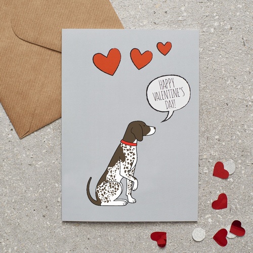 German Shorthaired Pointer Valentine's Day Card
