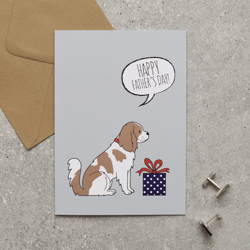 Cavalier King Charles Spaniel Father's Day Card