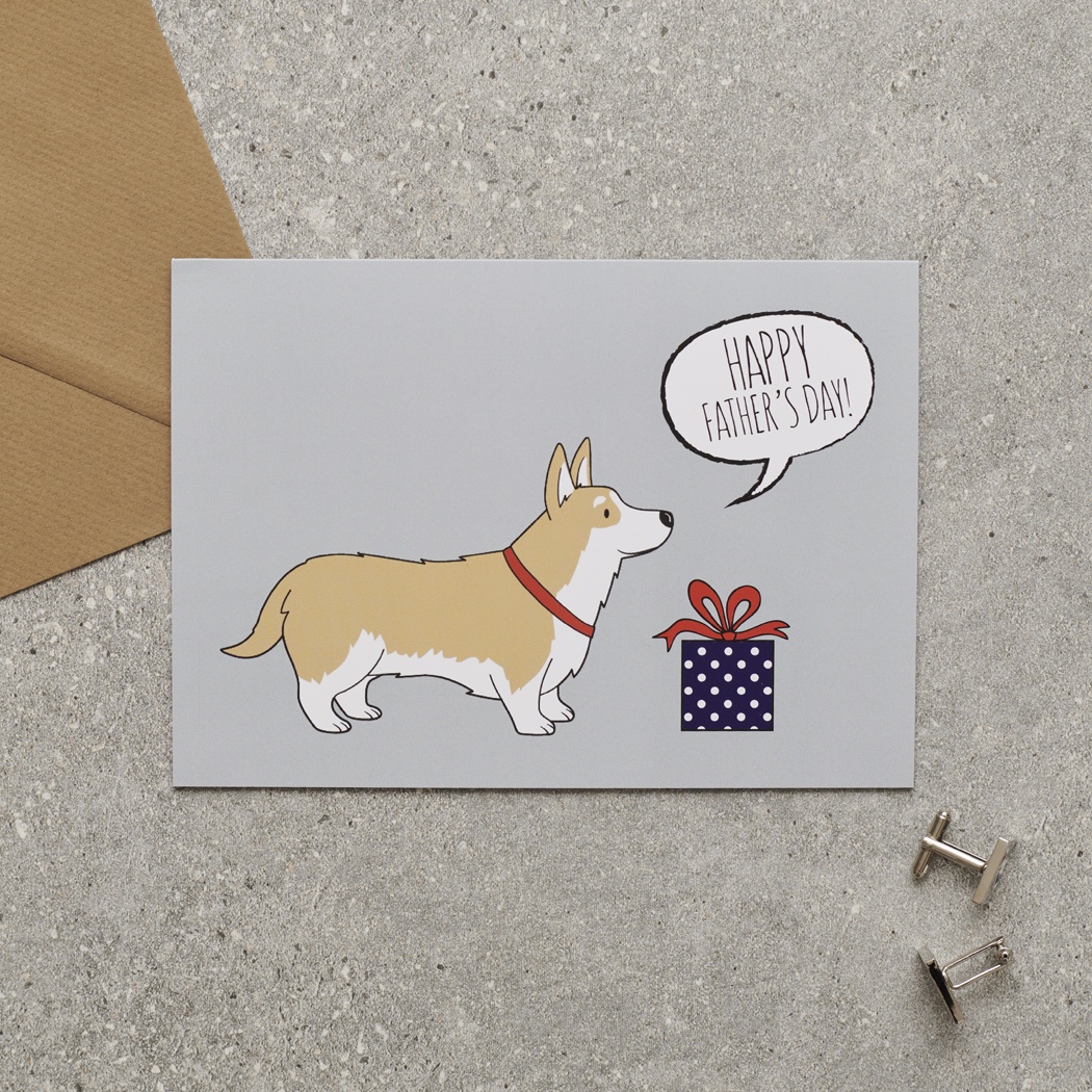 Corgi Father's Day Card