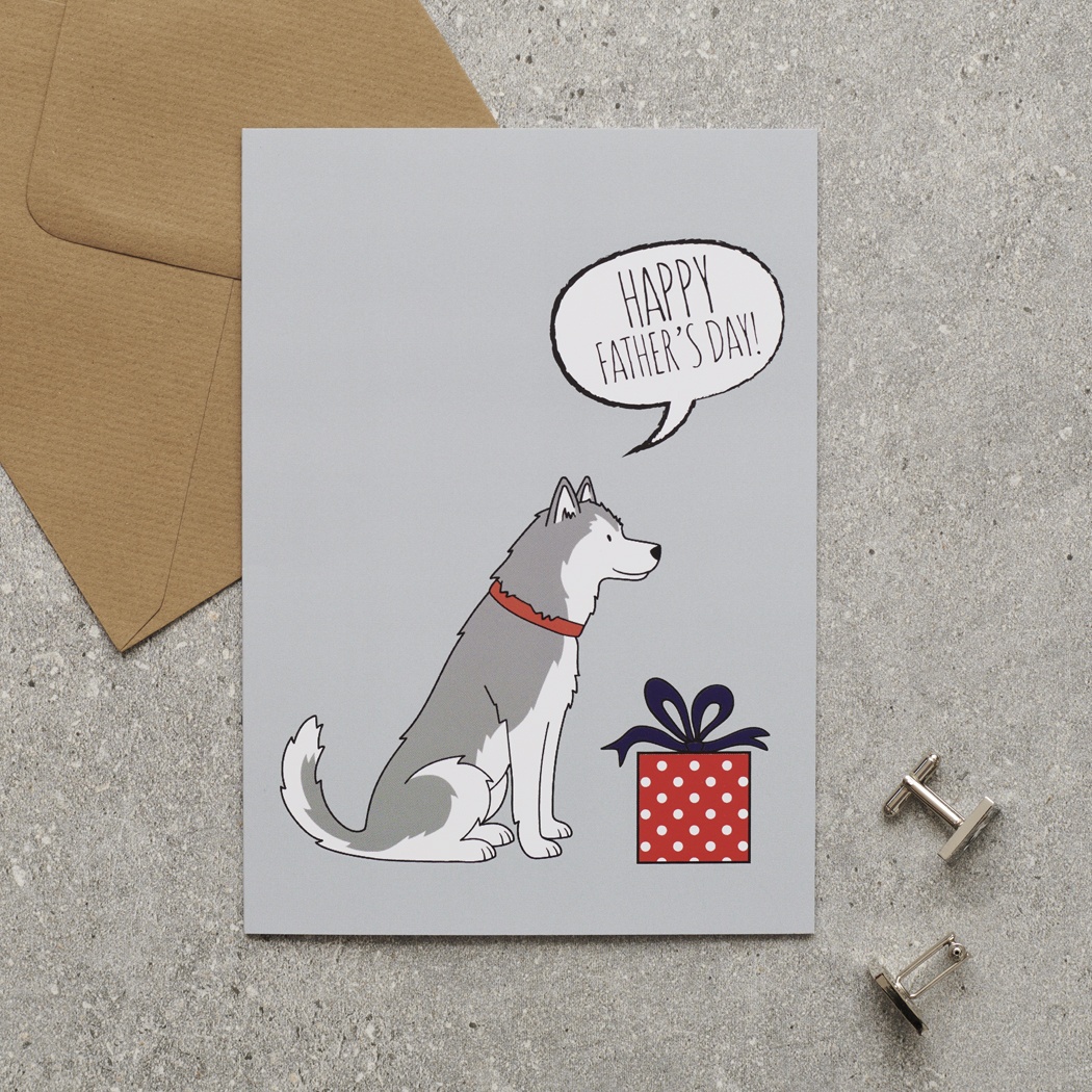 Husky Father's Day Card