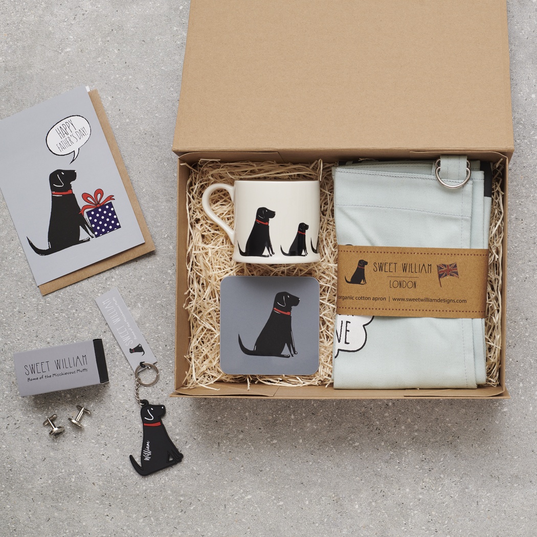 LUXURY PERSONALISED BLACK LABRADOR FATHER'S DAY HAMPER