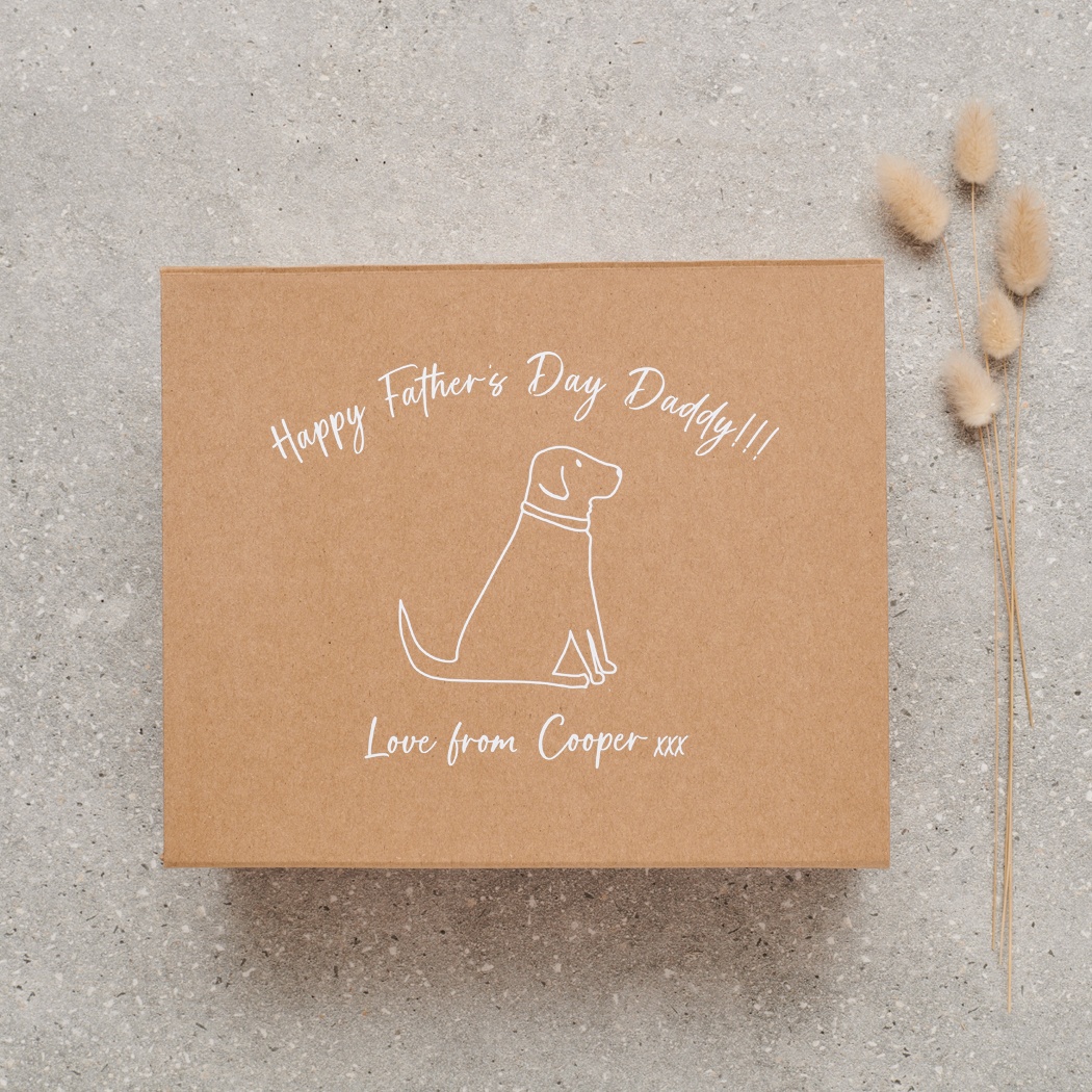 PERSONALISED CHOCOLATE LABRADOR FATHER'S DAY HAMPER
