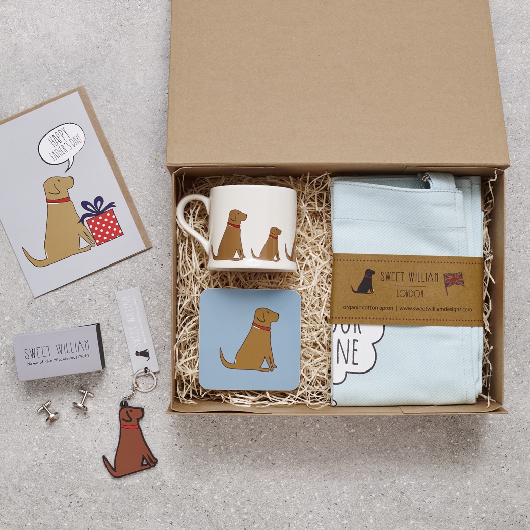 LUXURY PERSONALISED FOX RED LABRADOR FATHER'S DAY HAMPER
