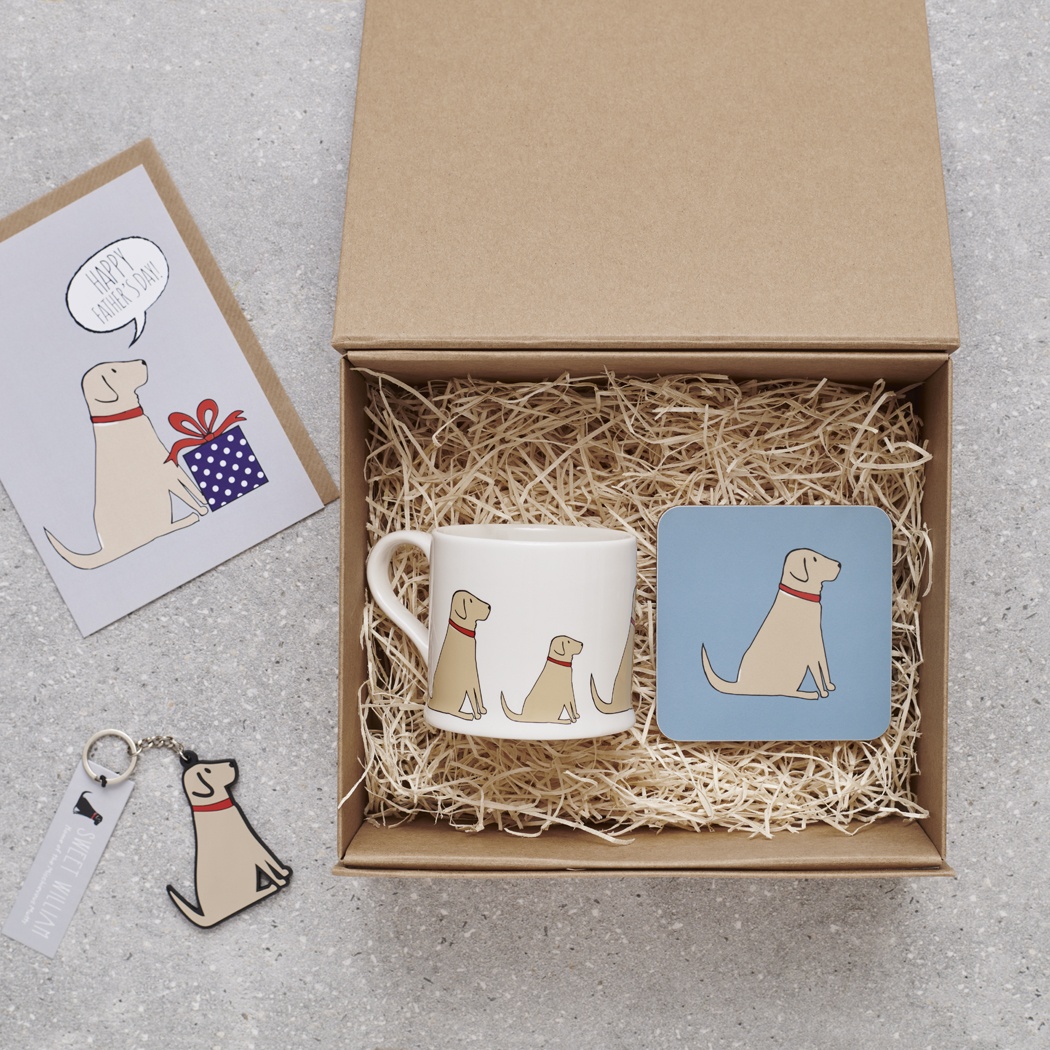 PERSONALISED YELLOW LABRADOR FATHER'S DAY HAMPER