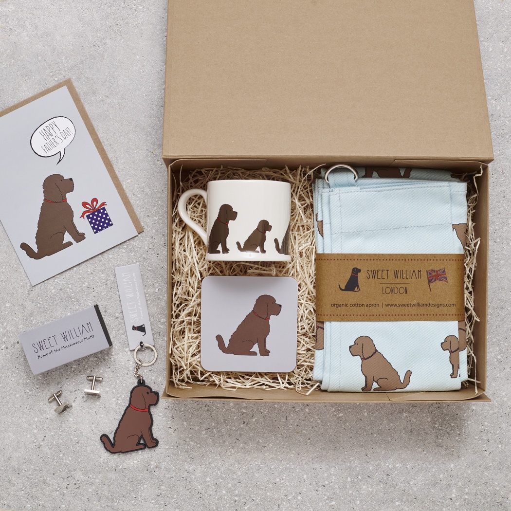 LUXURY PERSONALISED COCKAPOO / LABRADOODLE FATHER'S DAY HAMPER