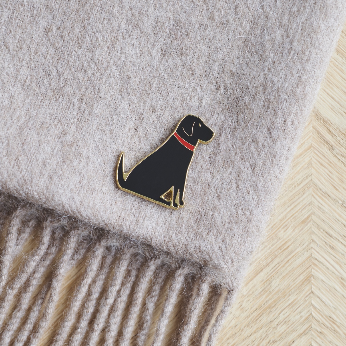 Black Labrador Dog Pin