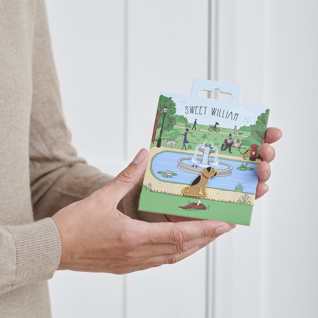 Border Terrier Dog Pin