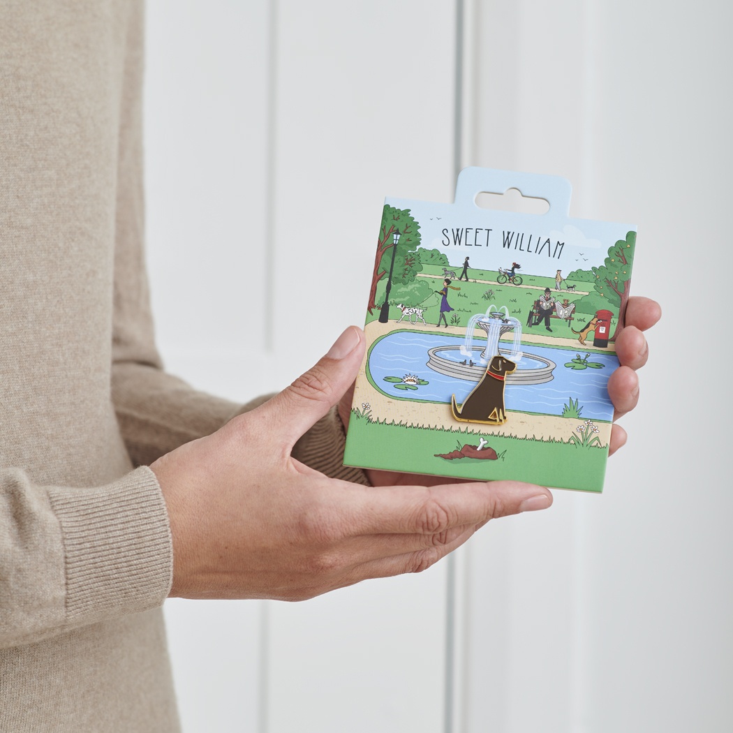 Chocolate Labrador Dog Pin