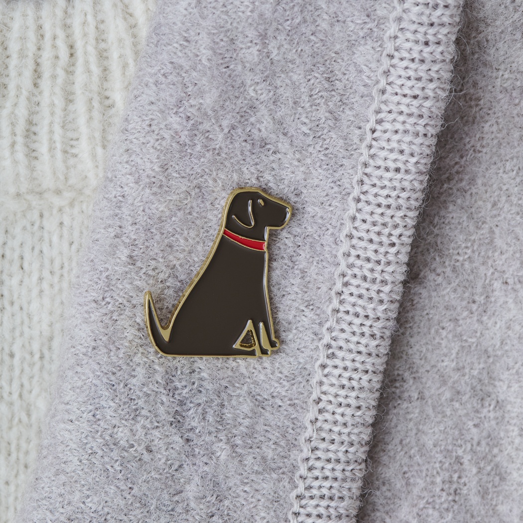 Chocolate Labrador Dog Pin