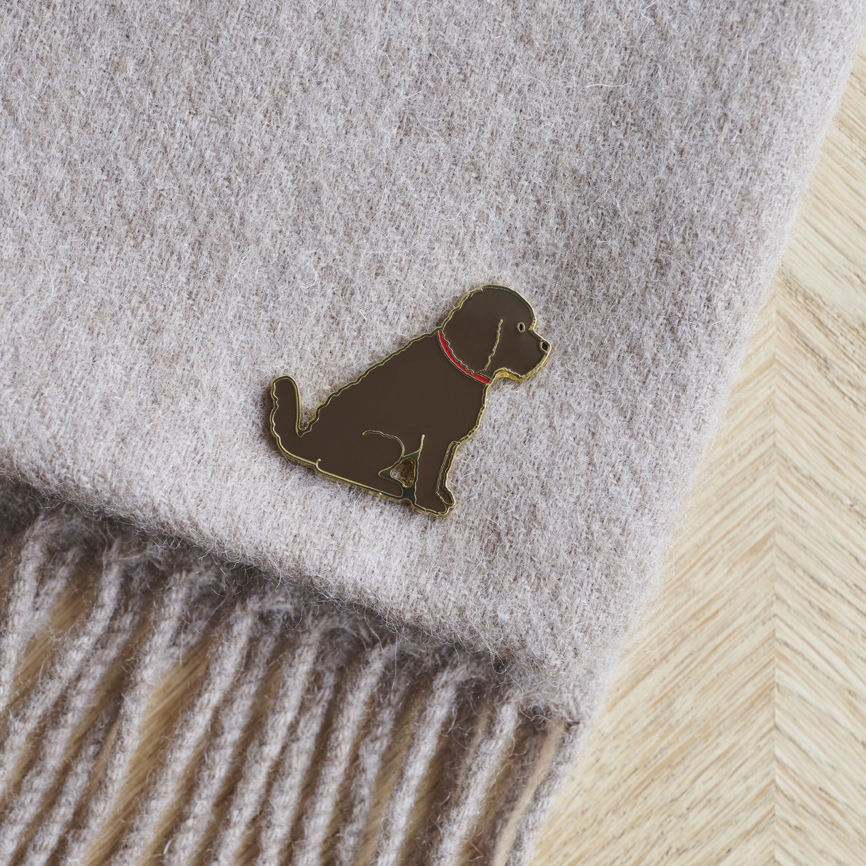 Cockapoo / Labradoodle (Brown) Dog Pin