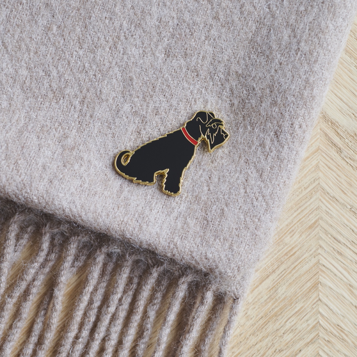 Schnauzer (Black) Dog Pin