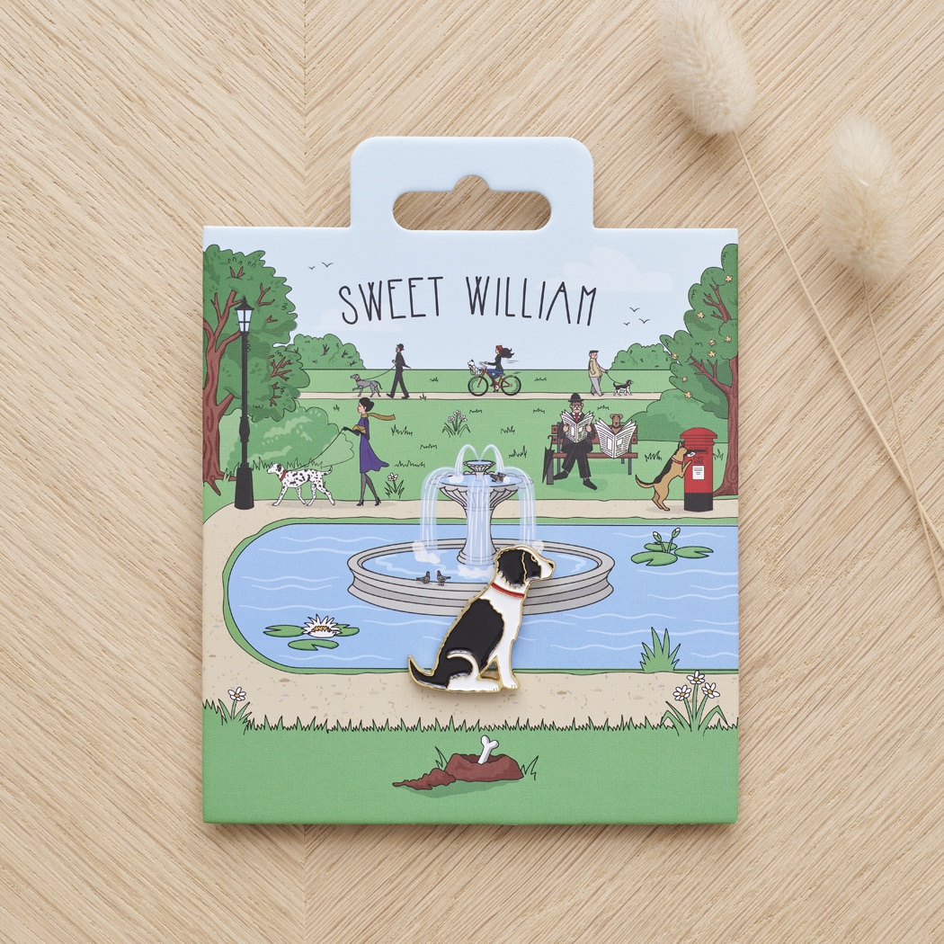 Springer Spaniel (Black & White) Dog Pin