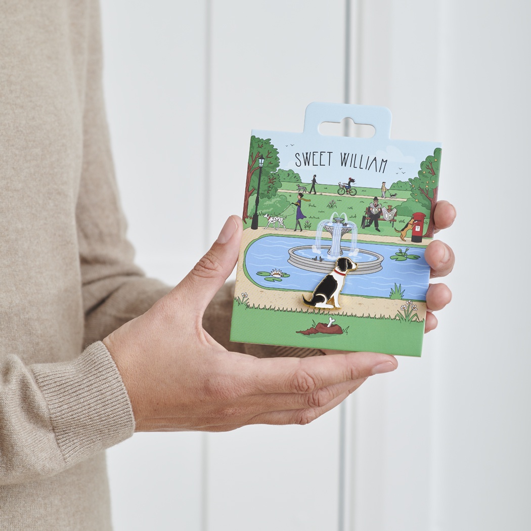 Springer Spaniel (Black & White) Dog Pin