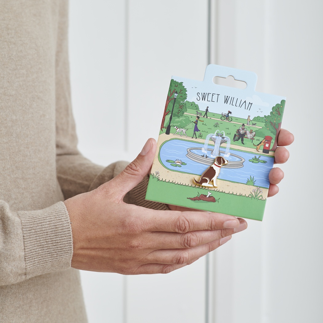 Springer Spaniel (Liver & White) Dog Pin