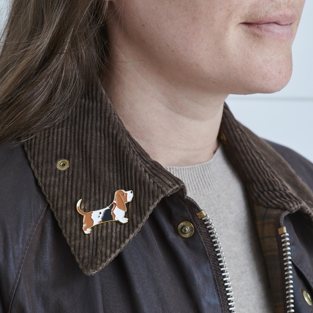 Basset Hound Christmas Dog Pin