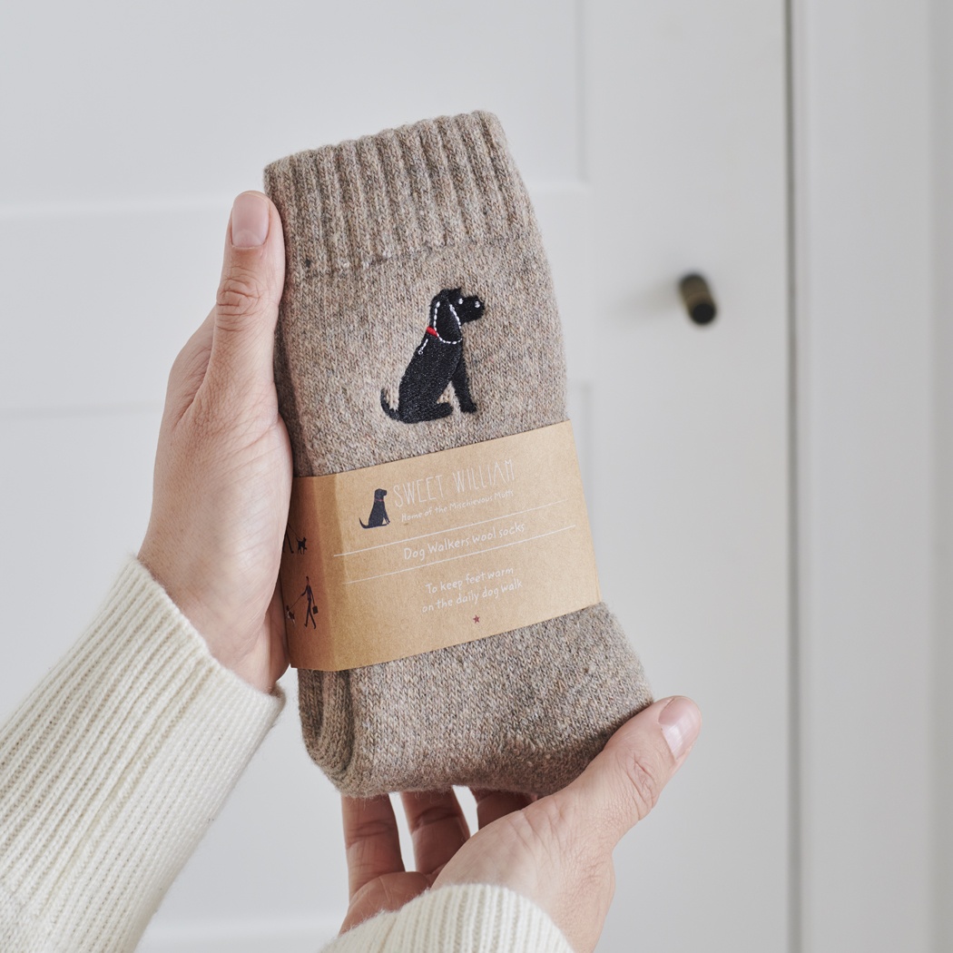 COCKER SPANIEL (BLACK) DOG WALKING SOCKS
