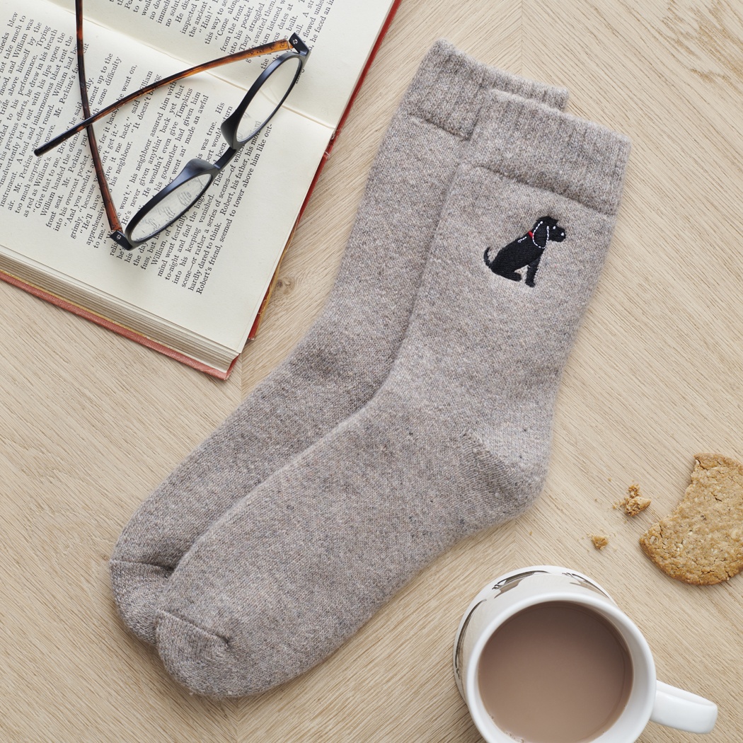 COCKER SPANIEL (BLACK) DOG WALKING SOCKS