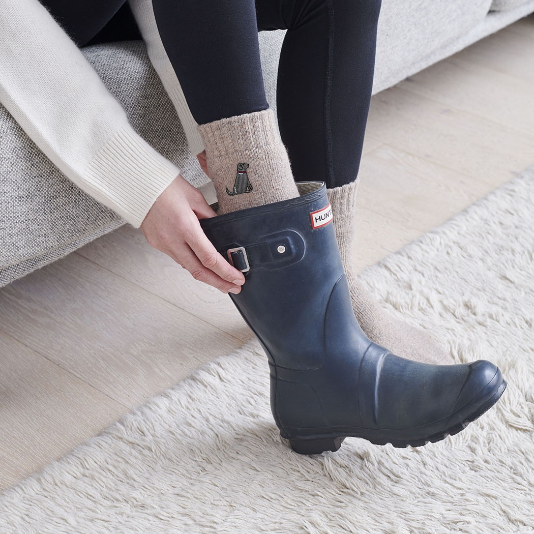 Chocolate Labrador Dog Walking Socks