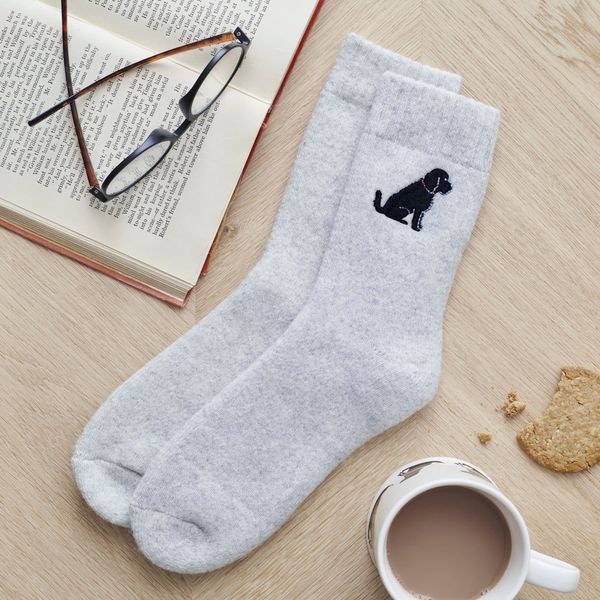 Cockapoo / Labradoodle (Black) Dog Walking Socks