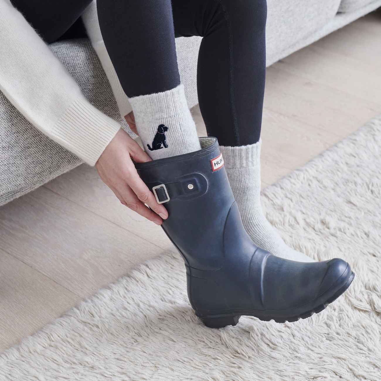 Cockapoo / Labradoodle (Black) Dog Walking Socks