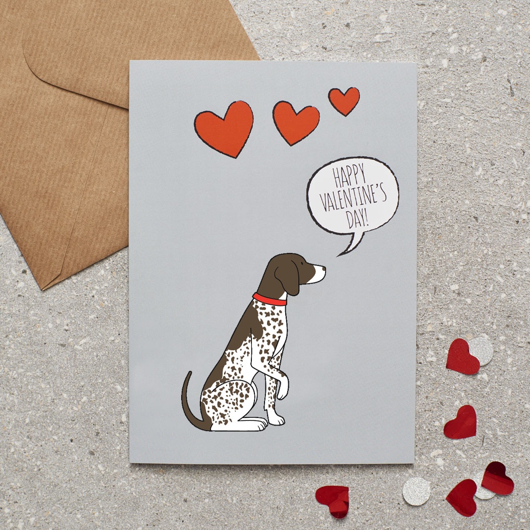 German Shorthaired Pointer Valentine's Day Card
