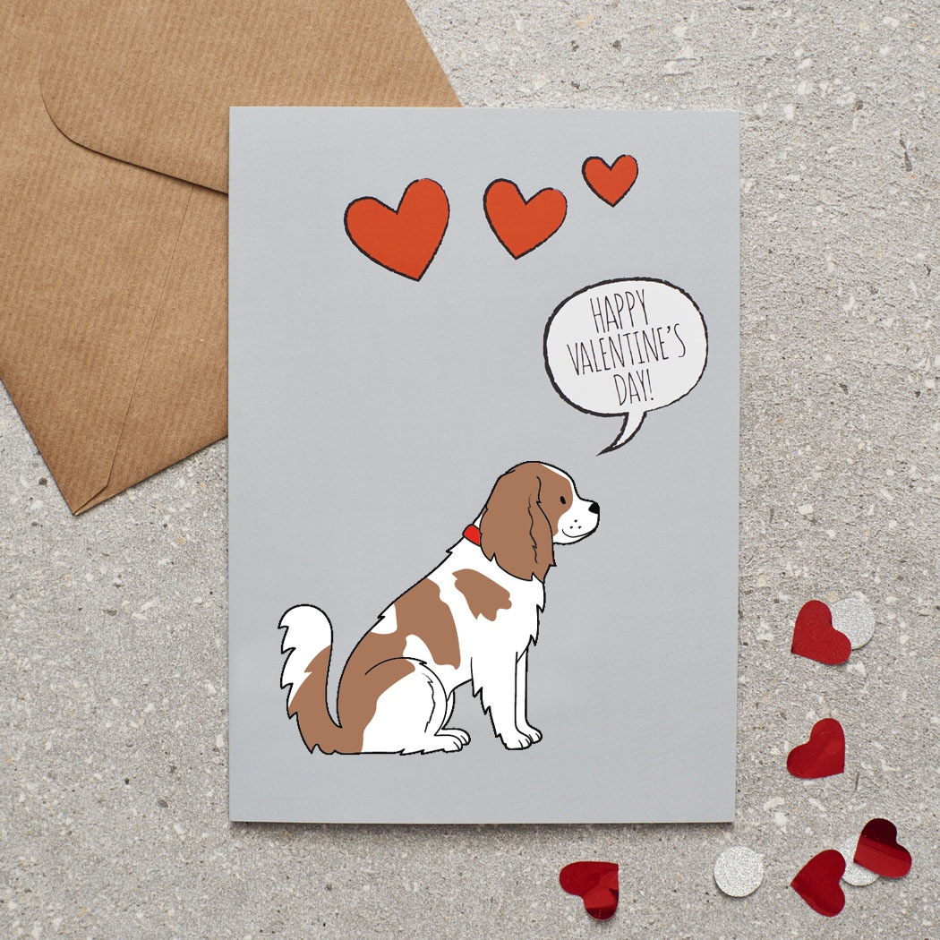 Cavalier King Charles Spaniel Valentine's Day Card