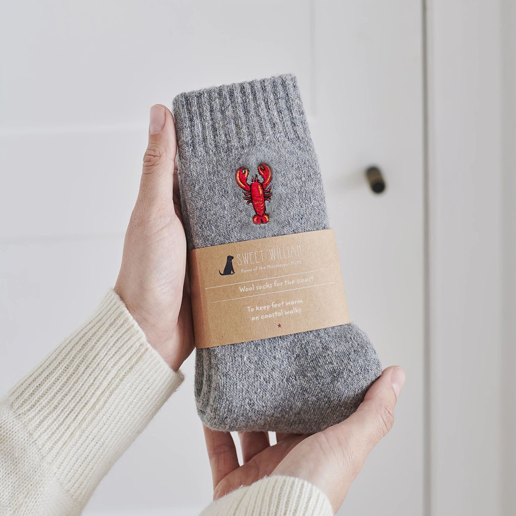 Lobster Wool Socks