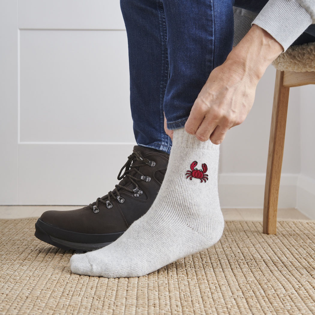 Coastal Crab Wool Socks