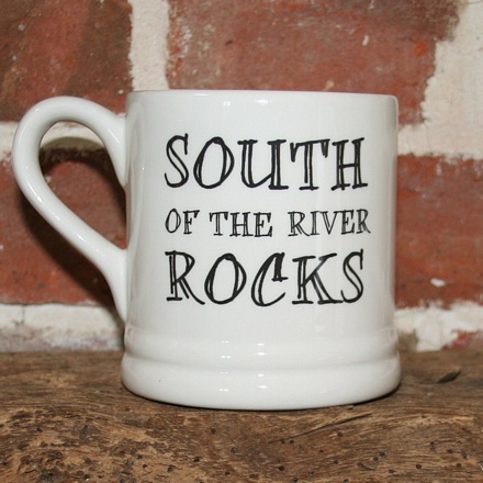 South of the river rocks mug