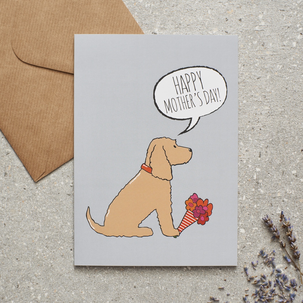 Cocker Spaniel (golden) Mother's Day Card